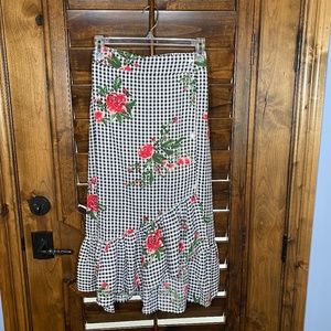 Floral Ruffle Skirt